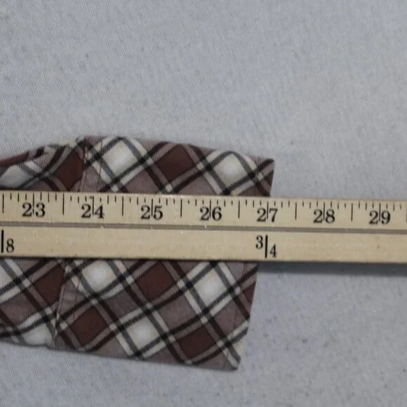 GAP Plaid Button Down Shirt - Brown and White - Picture 2 of 7